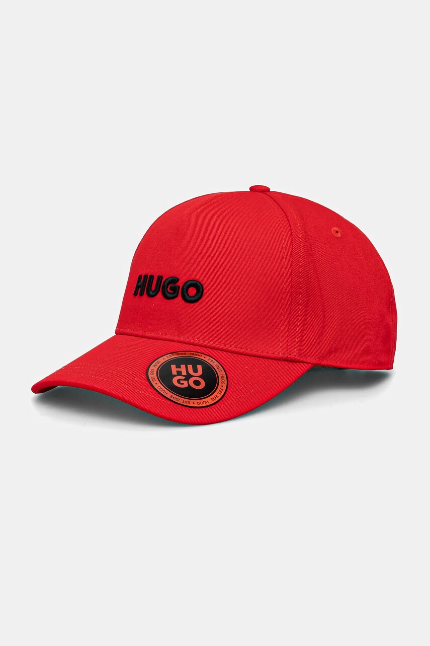 HUGO sapca culoarea roz, neted, 50533410