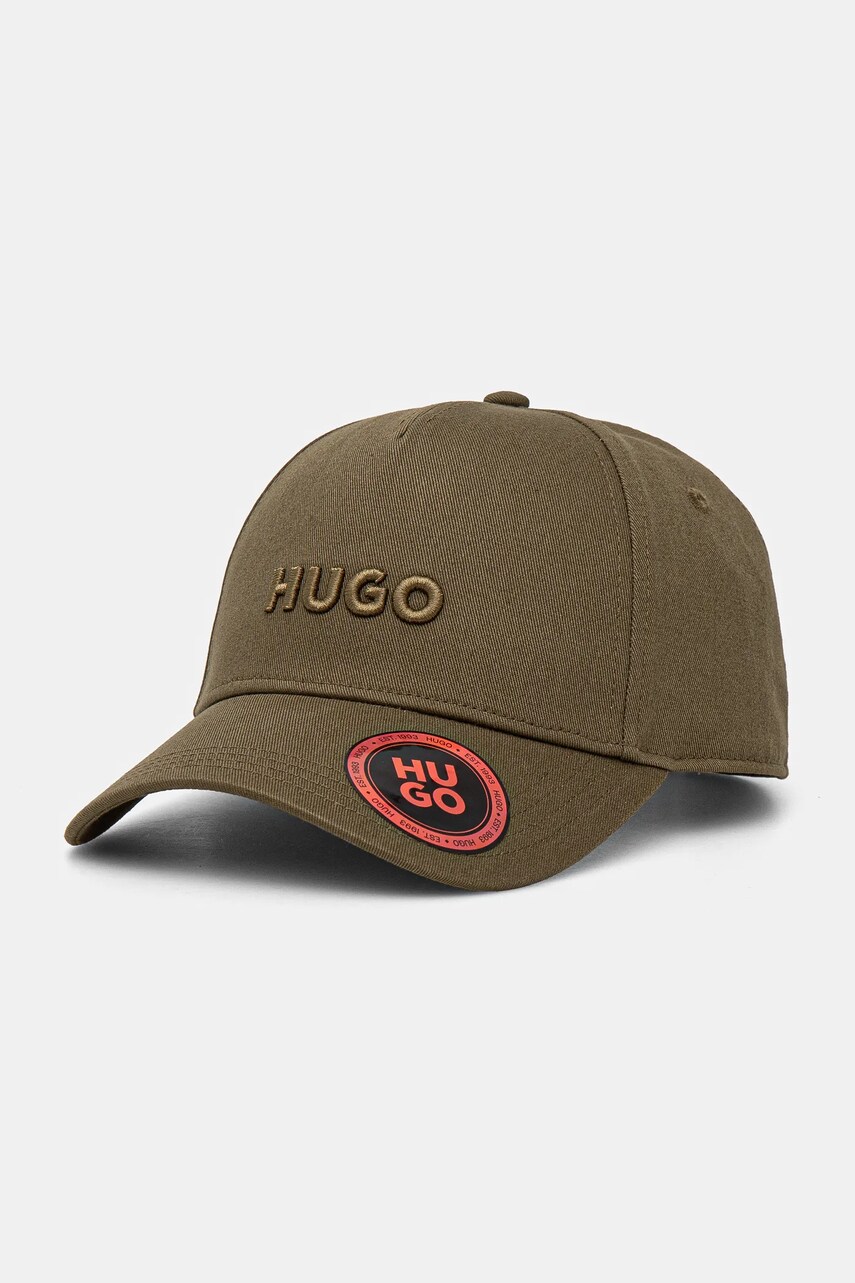 HUGO sapca culoarea verde, neted, 50533410