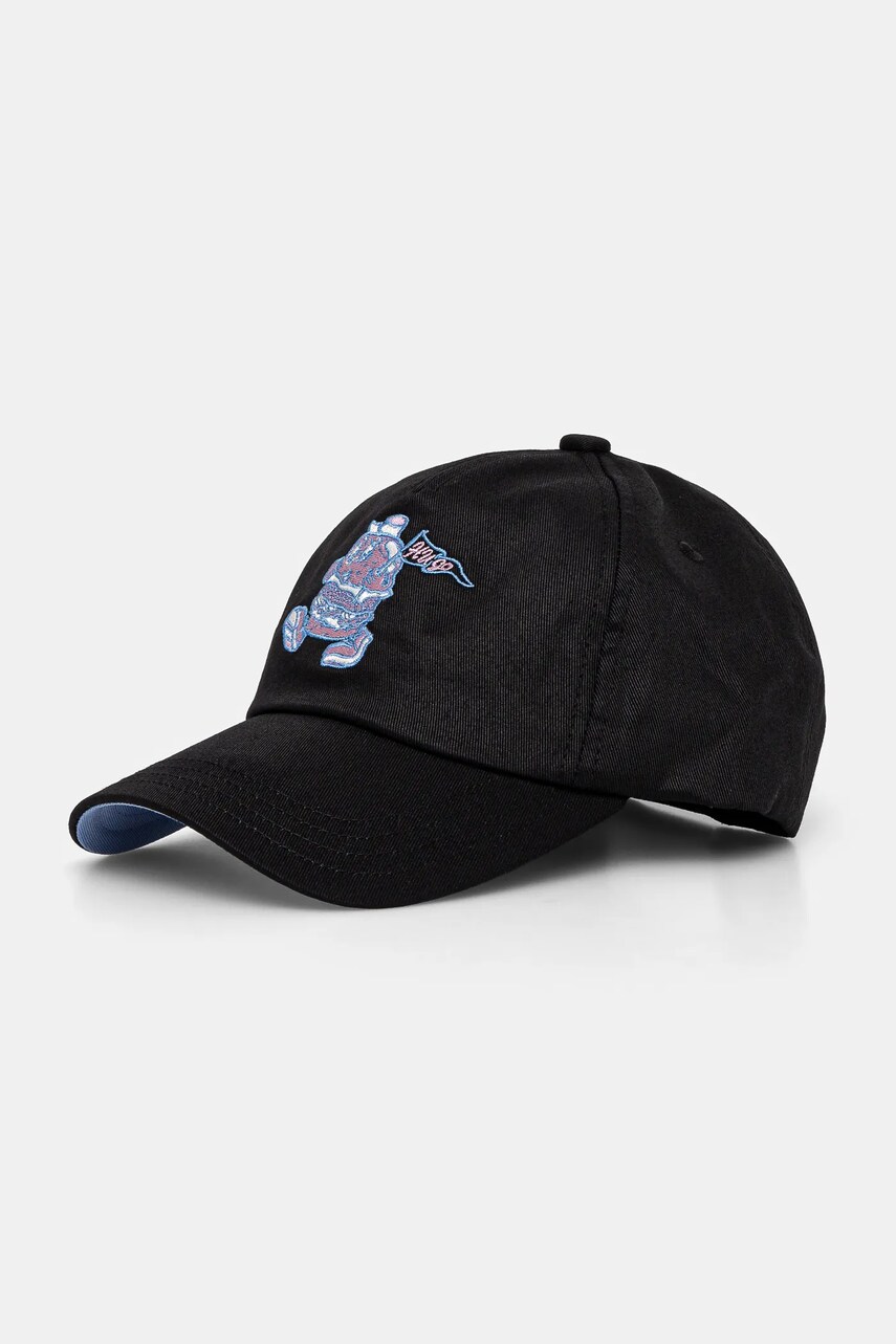 Hugo Blue șapcă de baseball din bumbac culoarea negru, cu imprimeu, 50535368
