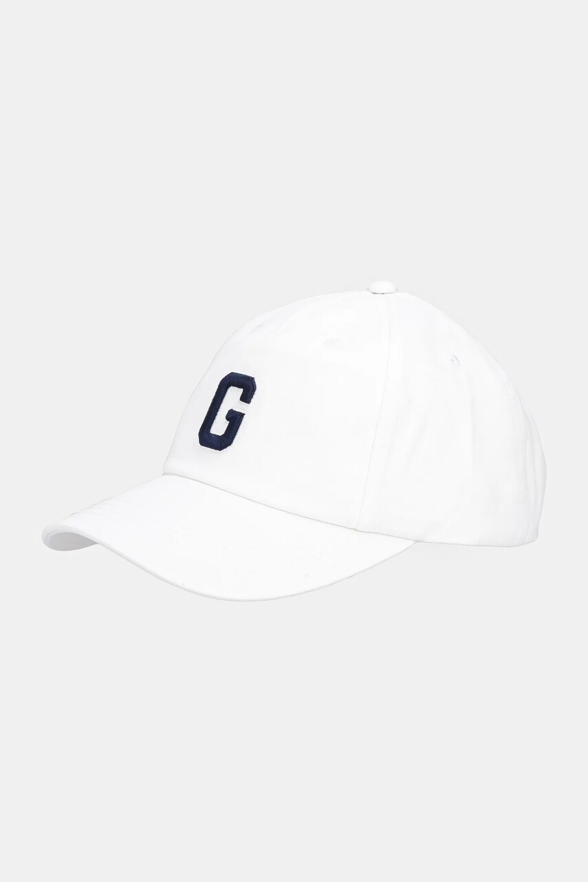 Levně Bavlněná baseballová čepice Guess Jeans bílá barva, s aplikací, M5RZ16 WF8V1