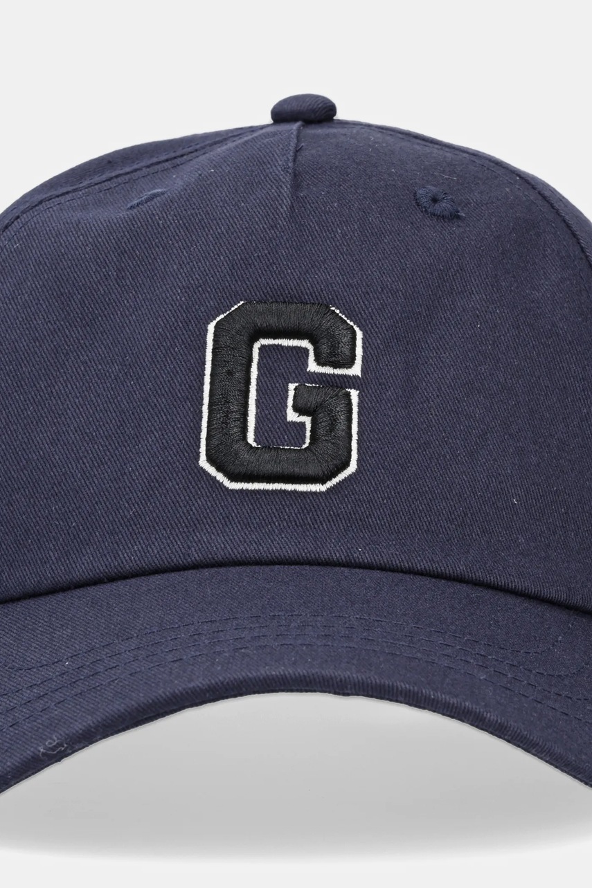 Хлопковая кепка Guess Jeans цвет синий с аппликацией M5RZ16 WF8V1