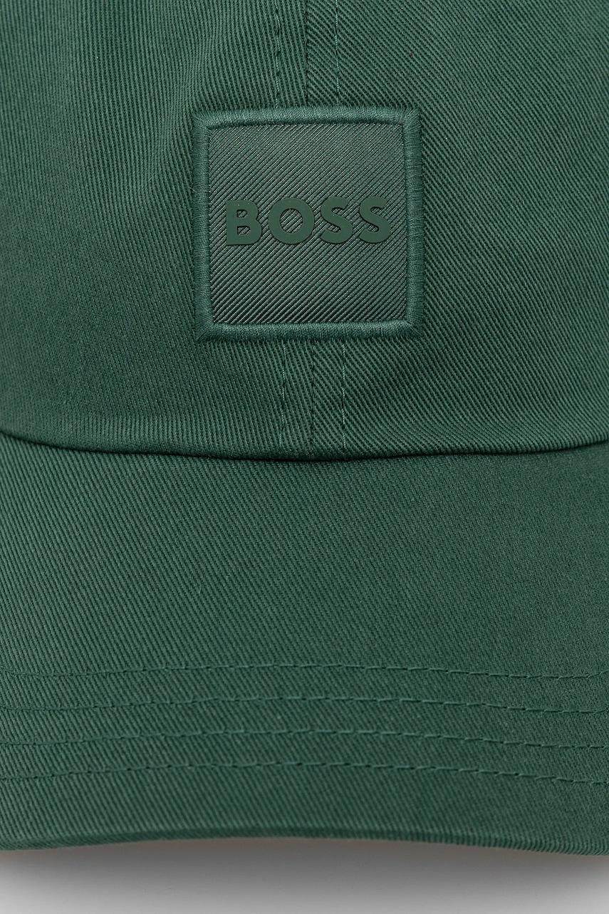 Хлопковая кепка Boss Orange цвет зелёный с аппликацией 50535555 Хлопковая кепка Boss Orange цвет зелёный с аппликацией 50535555