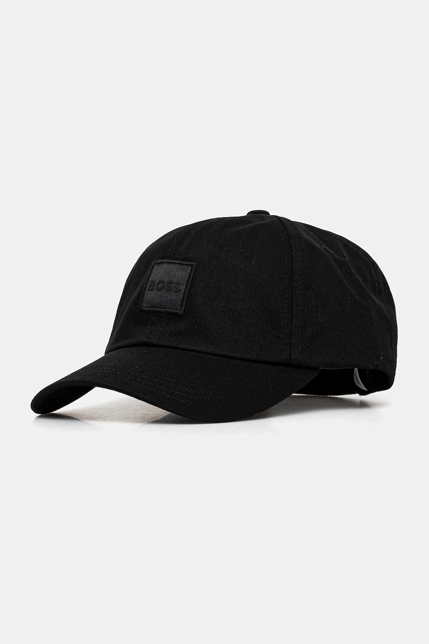 BOSS Orange șapcă de baseball din bumbac culoarea negru, cu imprimeu, 50535555