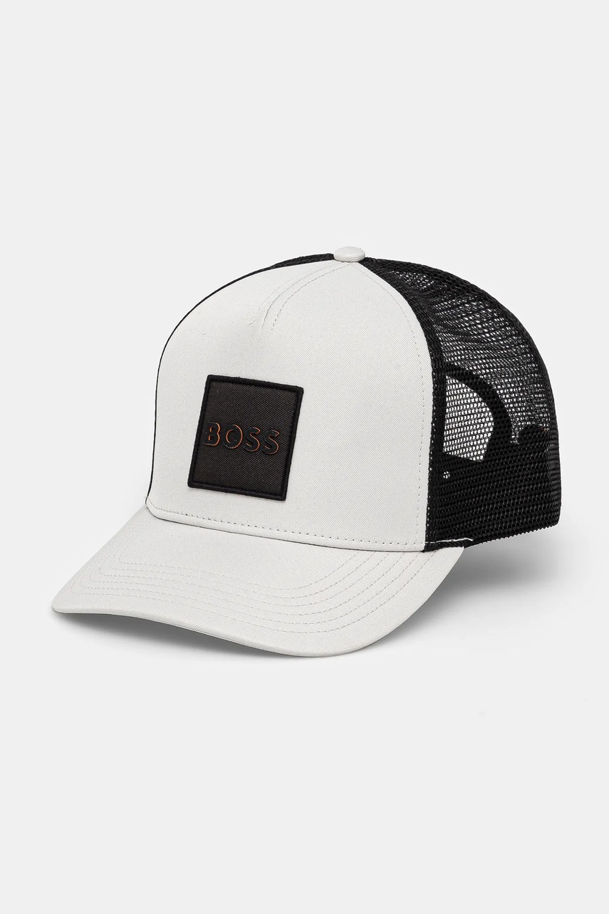 BOSS Orange sapca culoarea negru, cu imprimeu, 50535622