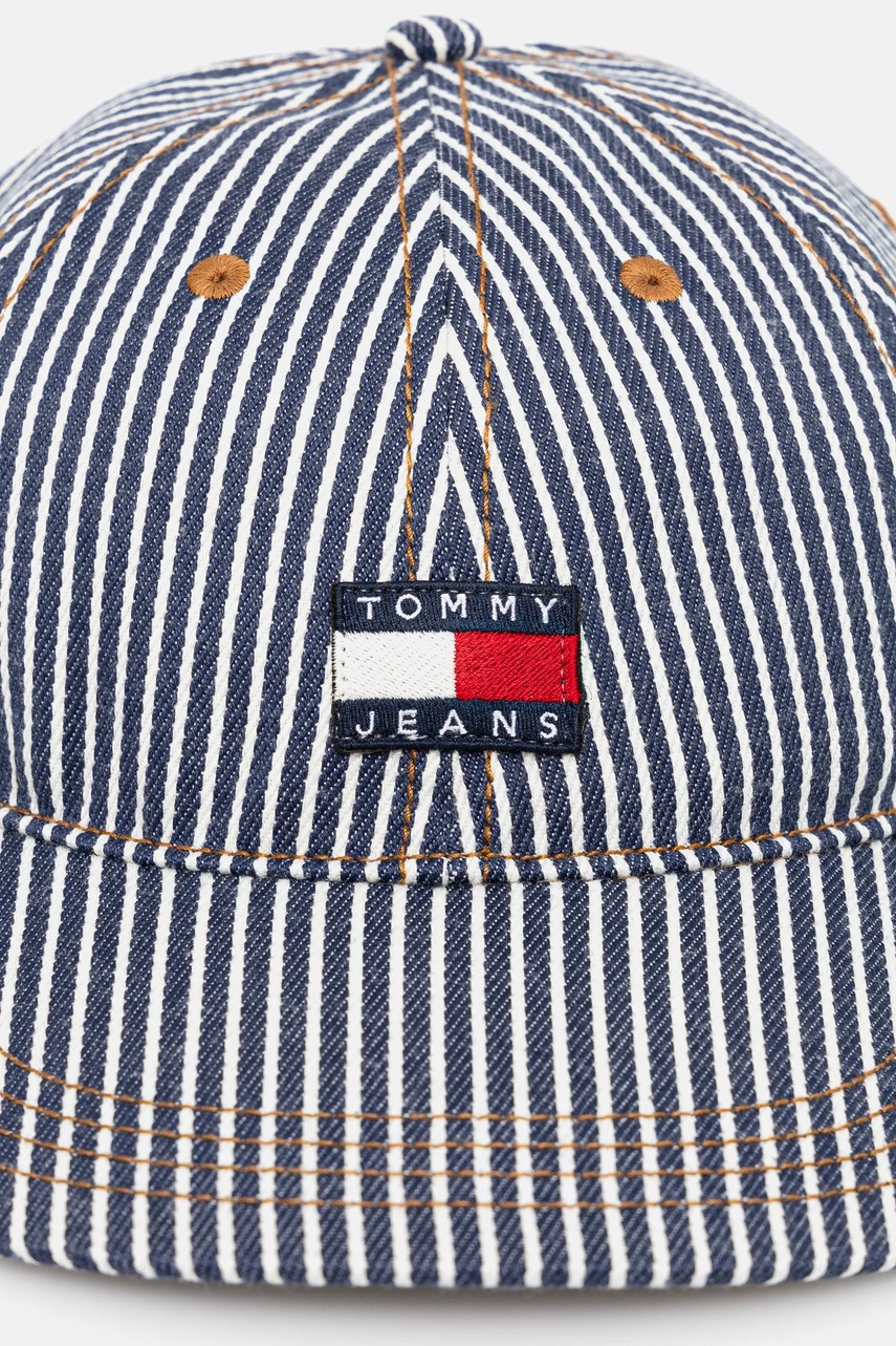 Кепка Tommy Jeans цвет синий узор AM0AM13358 Кепка Tommy Jeans цвет синий узор AM0AM13358