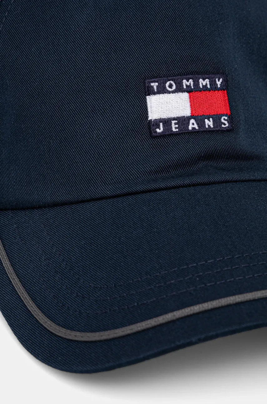 Кепка Tommy Jeans колір синій з аплікацією AM0AM13287