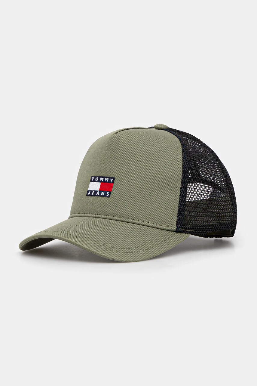 Levně Kšiltovka Tommy Jeans tmavomodrá barva, s aplikací, AM0AM13287