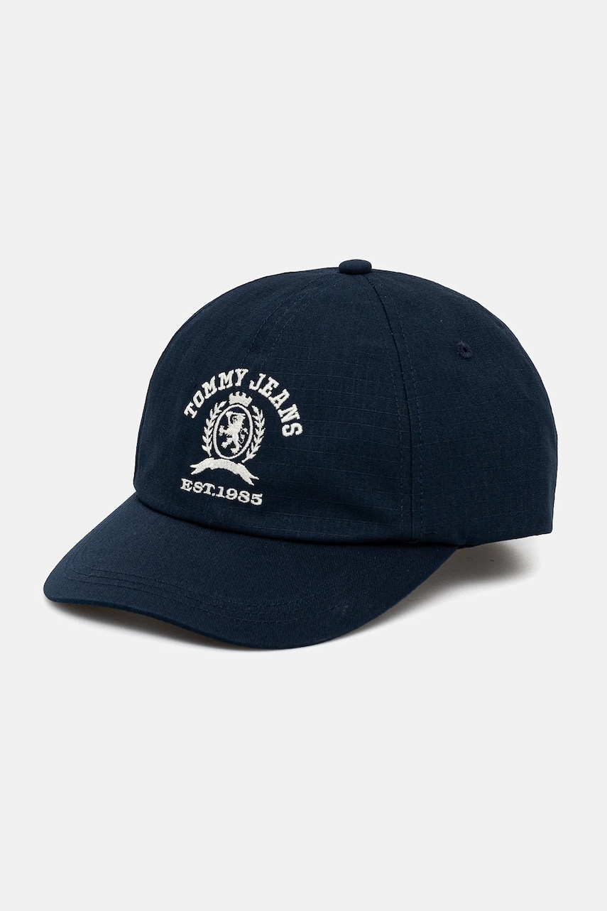 Tommy Jeans șapcă de baseball din bumbac bărbați, culoarea bleumarin, cu imprimeu, AM0AM13286 Tommy Jeans șapcă de baseball din bumbac bărbați, culoarea bleumarin, cu imprimeu, AM0AM13286