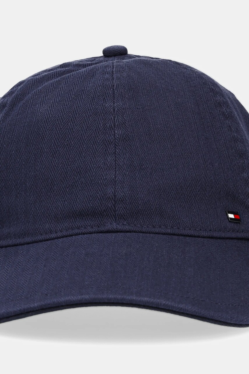 Хлопковая кепка Tommy Hilfiger цвет синий однотонная AM0AM13006 Хлопковая кепка Tommy Hilfiger цвет синий однотонная AM0AM13006