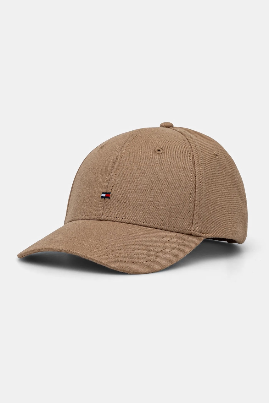 Levně Bavlněná baseballová čepice Tommy Hilfiger béžová barva, AM0AM13008