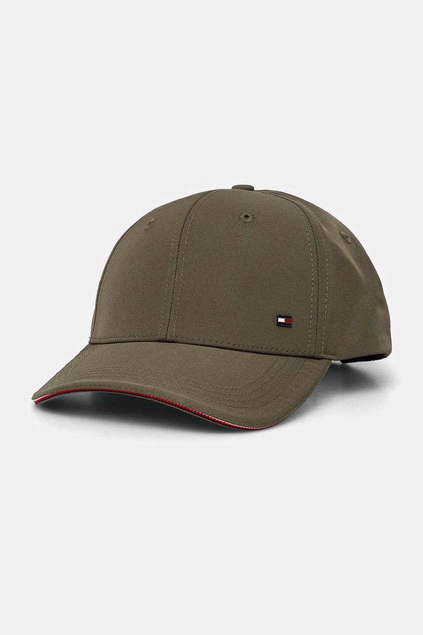 Levně Kšiltovka Tommy Hilfiger zelená barva, hladká, AM0AM13336