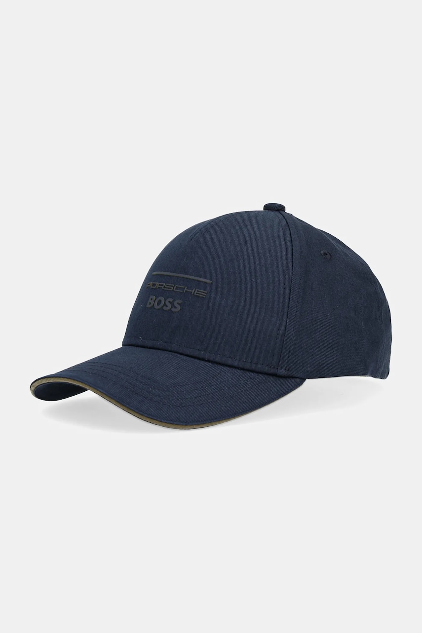 BOSS șapcă de baseball din bumbac culoarea albastru marin, cu imprimeu, 50535912 BOSS șapcă de baseball din bumbac culoarea albastru marin, cu imprimeu, 50535912