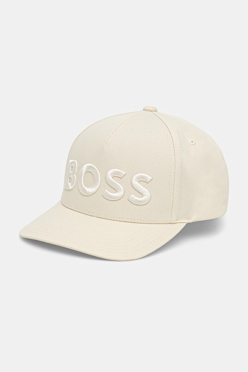 BOSS șapcă de baseball din bumbac culoarea negru, cu imprimeu, 50536482