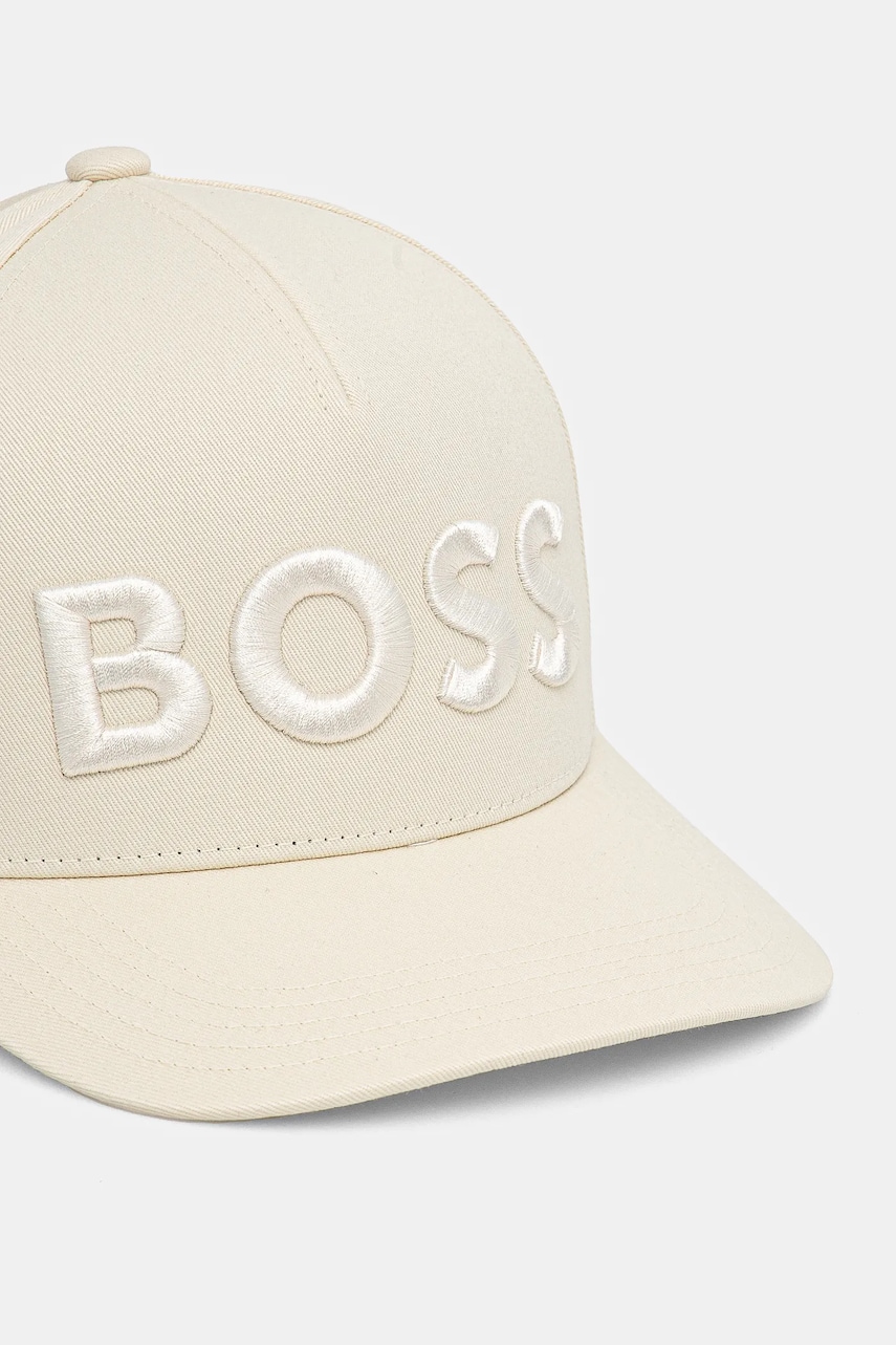 Хлопковая кепка BOSS цвет чёрный с аппликацией 50536482 Хлопковая кепка BOSS цвет чёрный с аппликацией 50536482