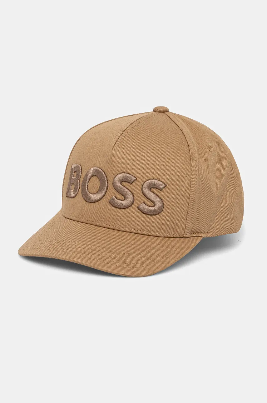 BOSS șapcă de baseball din bumbac culoarea negru, cu imprimeu, 50536482