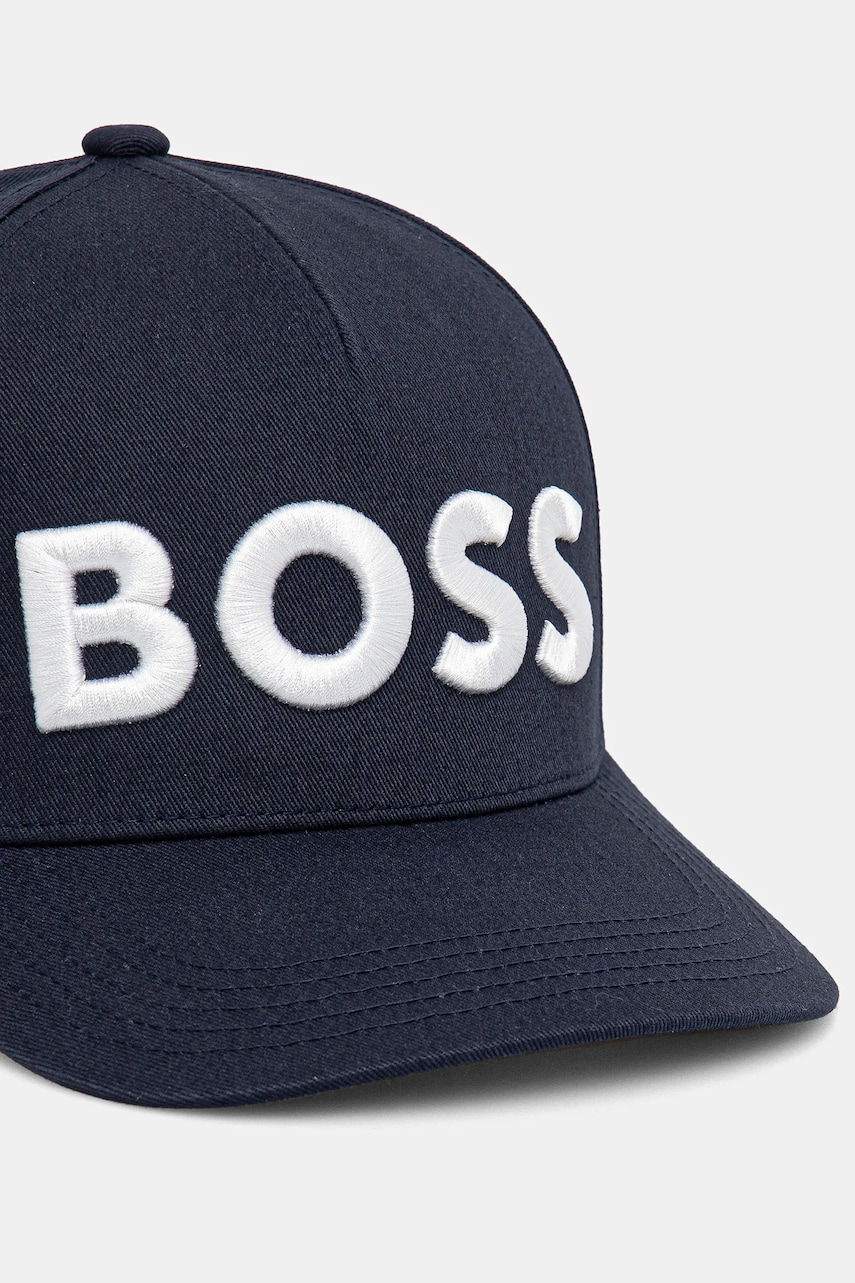 Хлопковая кепка BOSS цвет чёрный с аппликацией 50536482 Хлопковая кепка BOSS цвет чёрный с аппликацией 50536482