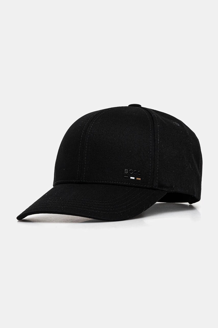 BOSS sapca de baseball din bumbac culoarea negru, cu imprimeu, 50539428
