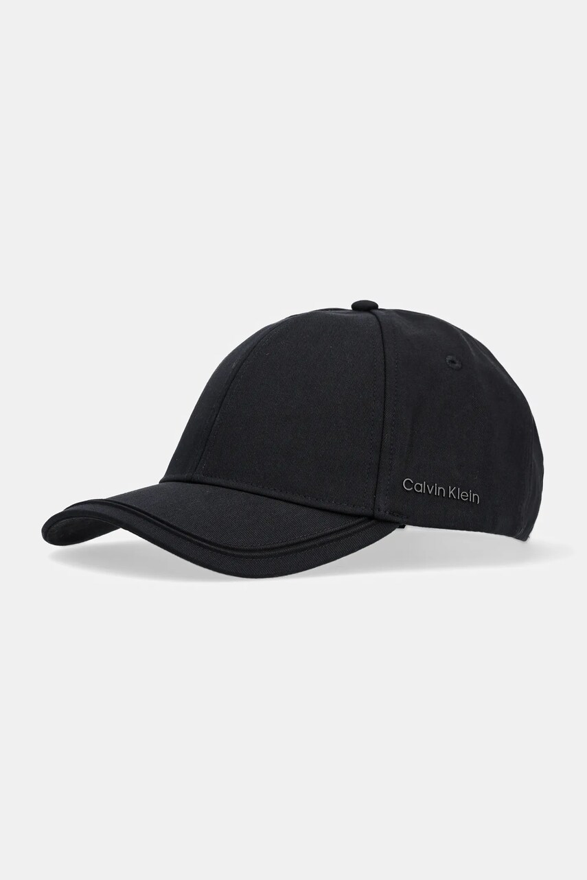 Levně Bavlněná baseballová čepice Calvin Klein černá barva, K50K512613