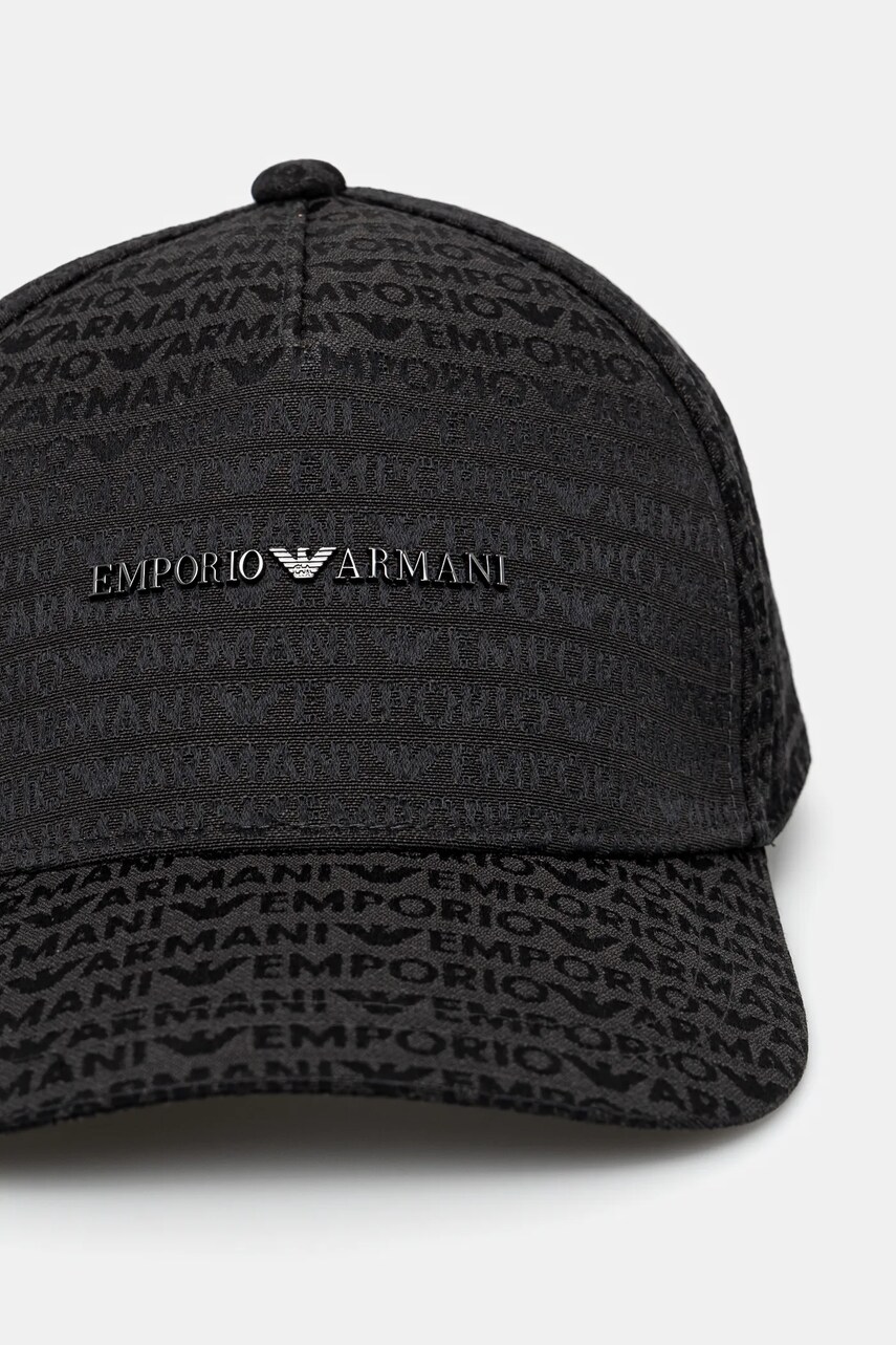 Кепка Emporio Armani мужская цвет чёрный узор EM001321 AF14034 Кепка Emporio Armani мужская цвет чёрный узор EM001321 AF14034