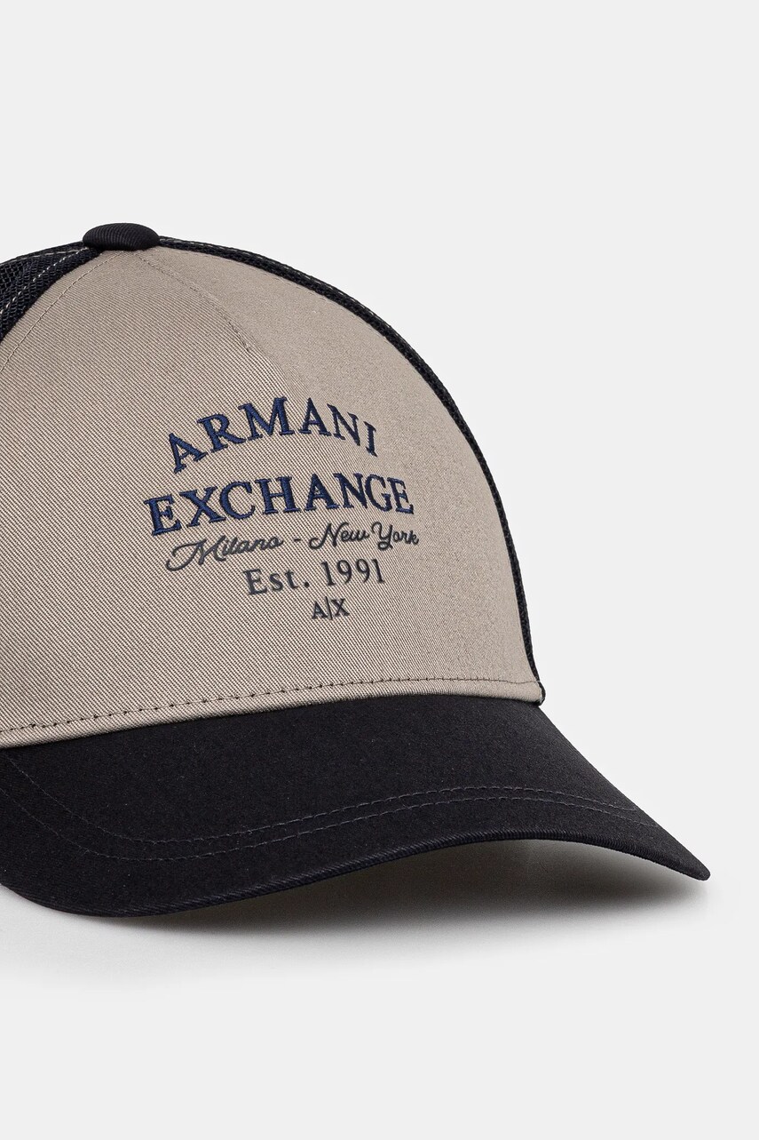 Кепка Armani Exchange цвет бежевый с аппликацией XM000809 AF13639 Кепка Armani Exchange цвет бежевый с аппликацией XM000809 AF13639