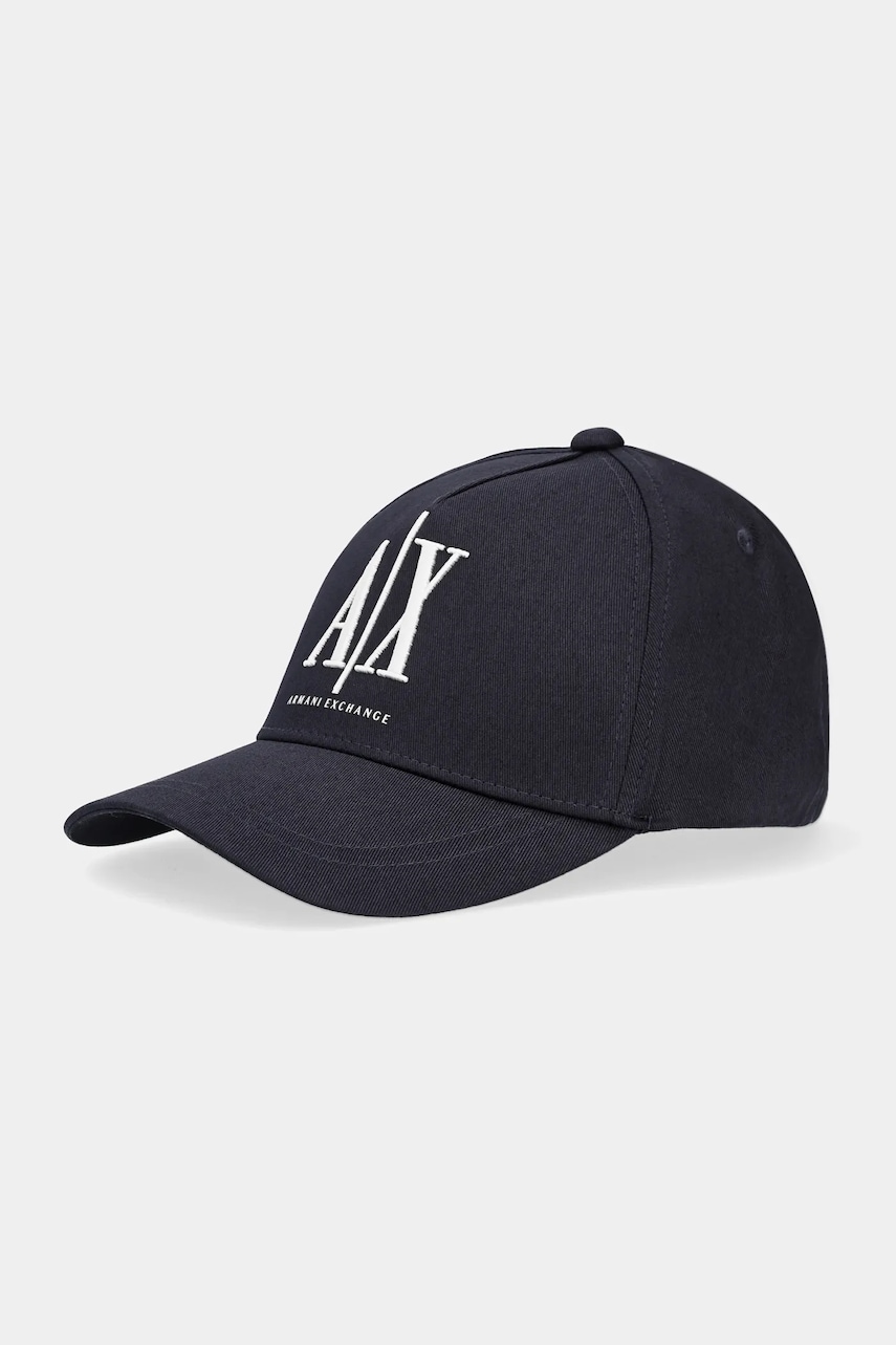 Levně Bavlněná baseballová čepice Armani Exchange černá barva, s aplikací, XM000811 AF13343