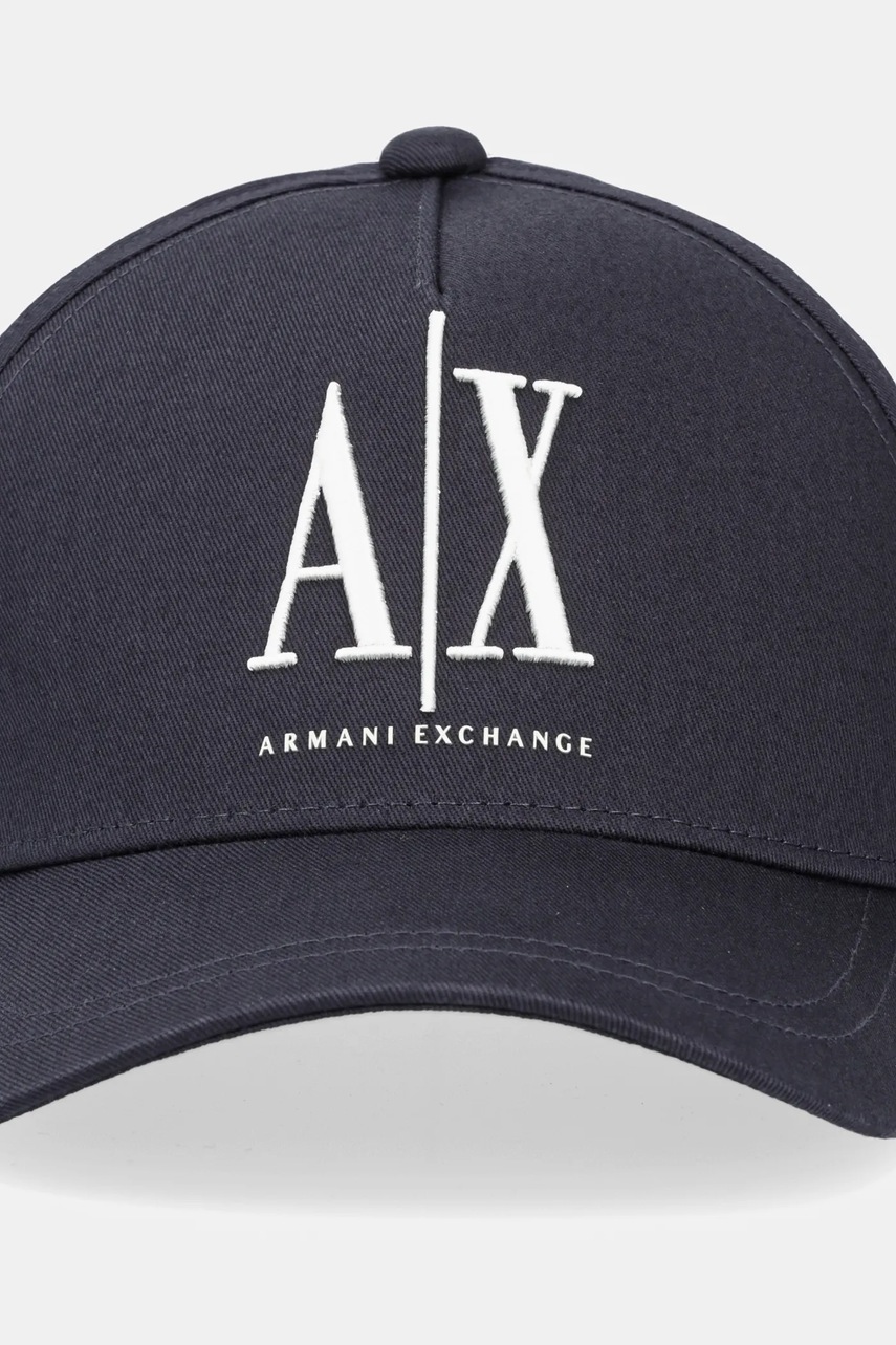 Хлопковая кепка Armani Exchange цвет чёрный с аппликацией XM000811 AF13343