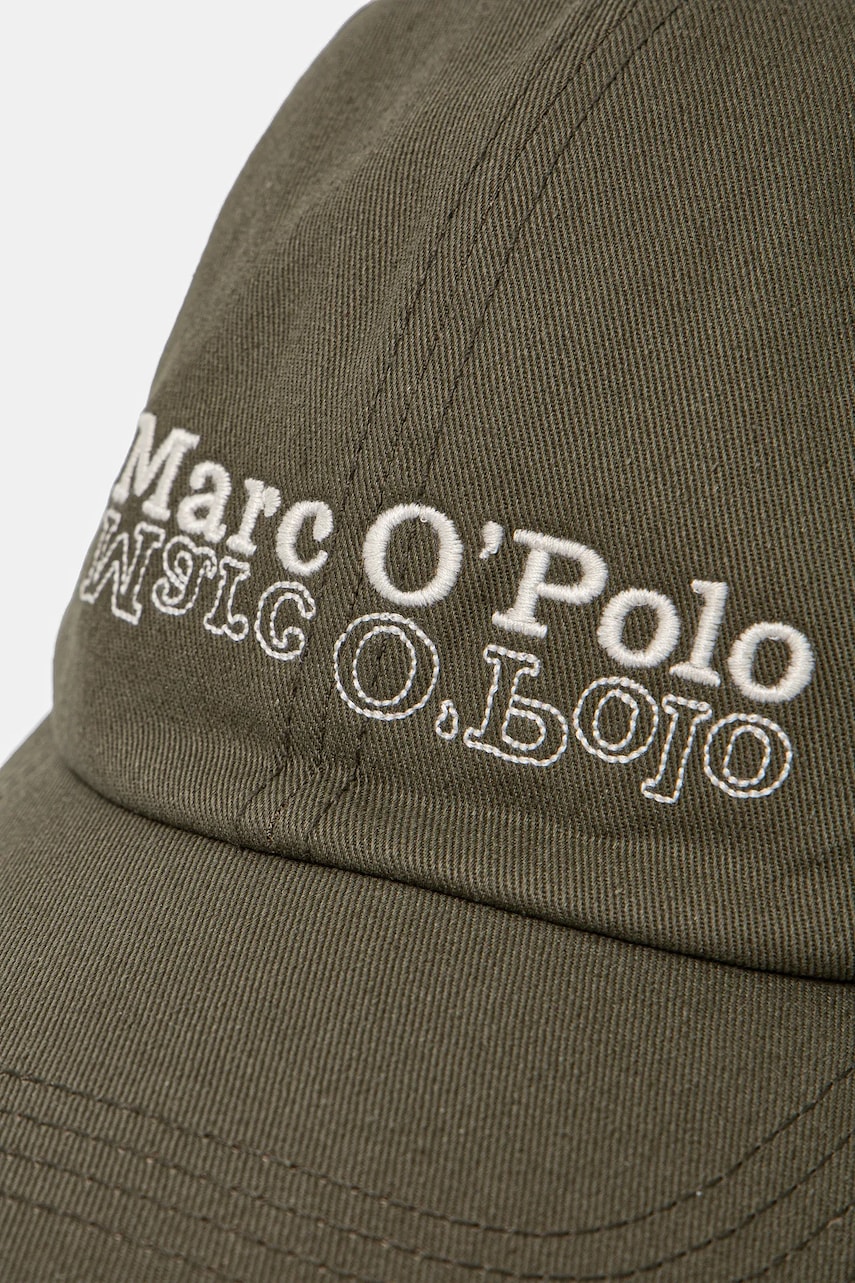 Хлопковая кепка Marc OPolo цвет зелёный с аппликацией 522803801014 Хлопковая кепка Marc OPolo цвет зелёный с аппликацией 522803801014