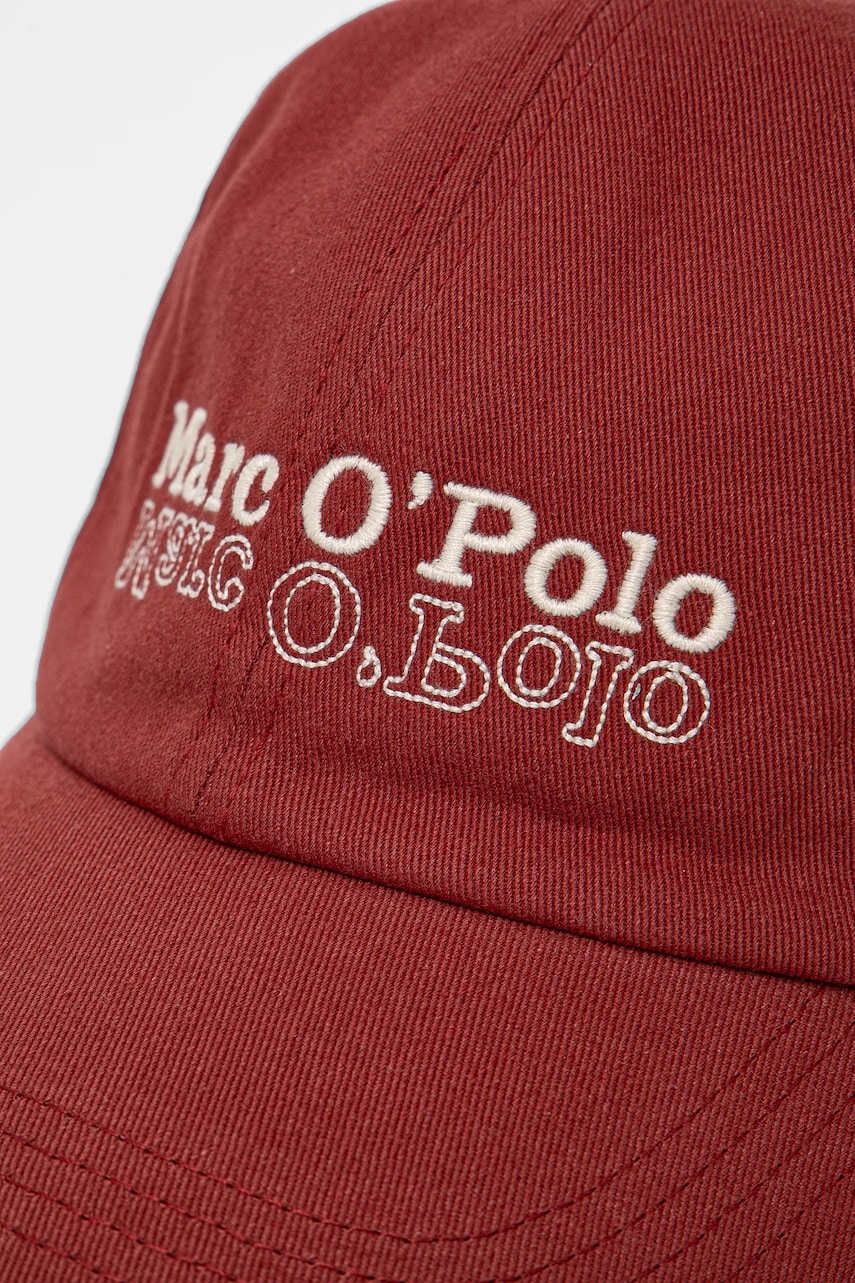 Хлопковая кепка Marc OPolo цвет красный с аппликацией 522803801014 Хлопковая кепка Marc OPolo цвет красный с аппликацией 522803801014