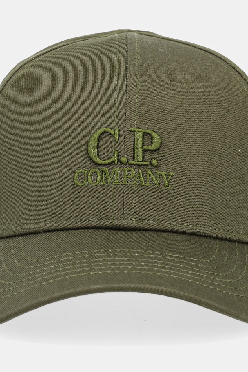 Хлопковая кепка C.P. Company цвет зелёный с аппликацией 18CMAC282A006288A Хлопковая кепка C.P. Company цвет зелёный с аппликацией 18CMAC282A006288A