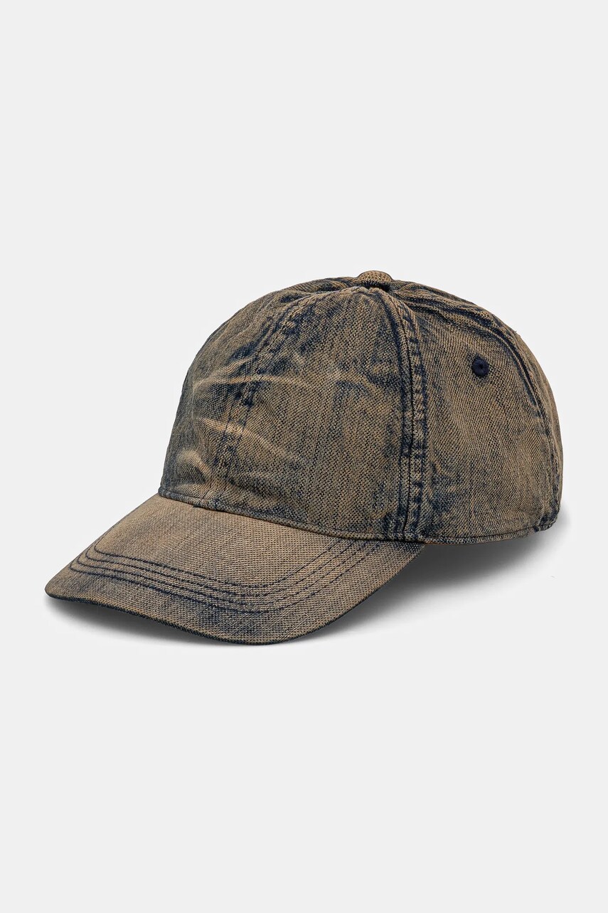 Diesel șapcă de baseball din bumbac C-ADOC HAT culoarea verde, uni, A17408.0JQAD