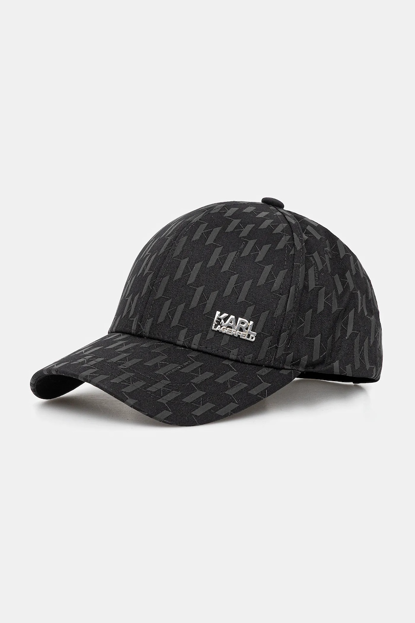 Karl Lagerfeld șapcă culoarea negru, cu imprimeu, 552123.805615