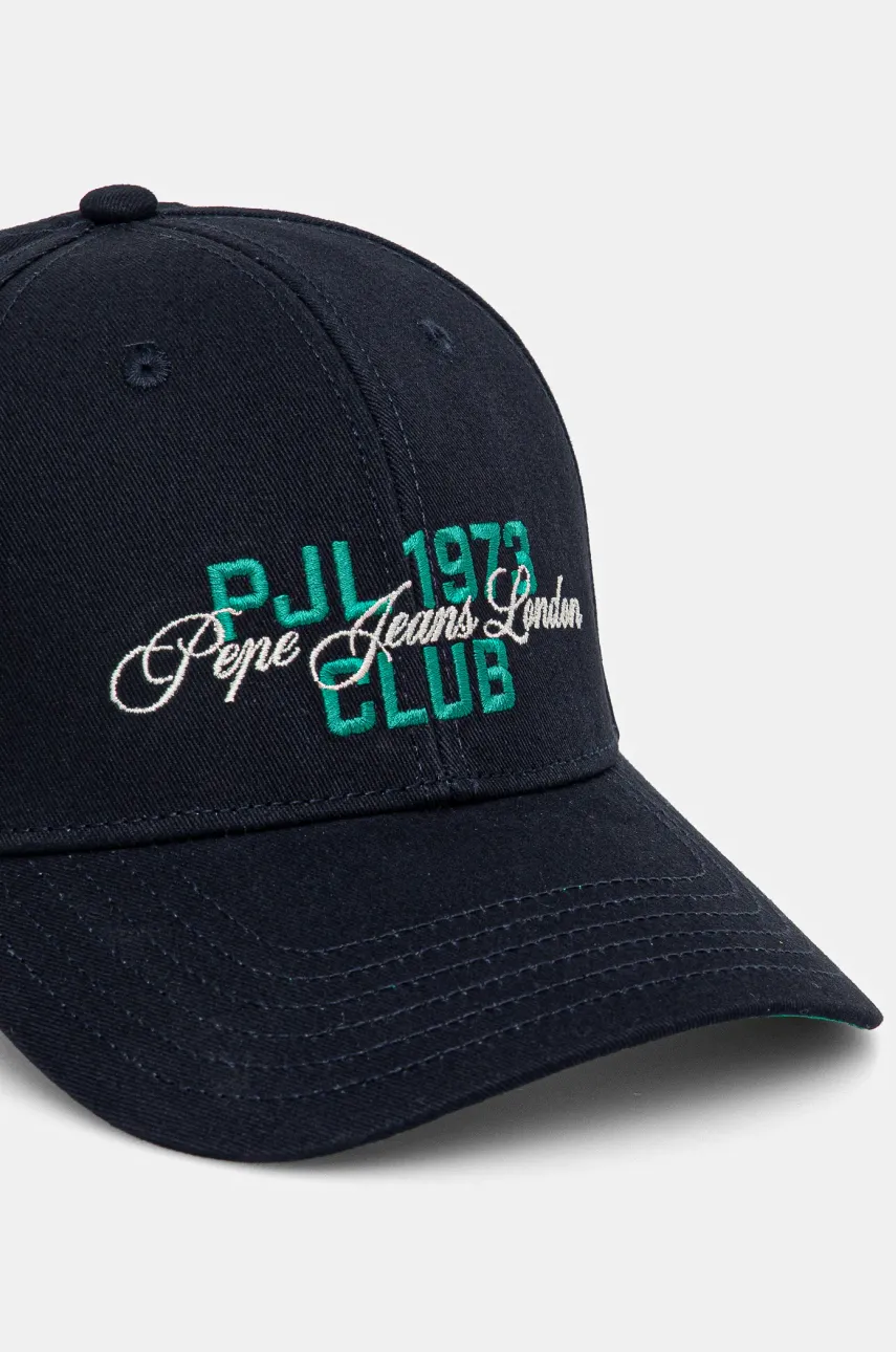 Хлопковая кепка Pepe Jeans TALBOT CAP цвет синий узор PM040570 Хлопковая кепка Pepe Jeans TALBOT CAP цвет синий узор PM040570