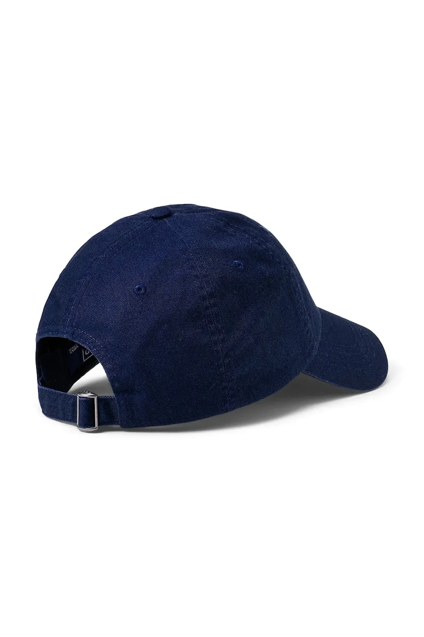 Хлопковая кепка Polo Ralph Lauren цвет синий с аппликацией 710970541 Хлопковая кепка Polo Ralph Lauren цвет синий с аппликацией 710970541