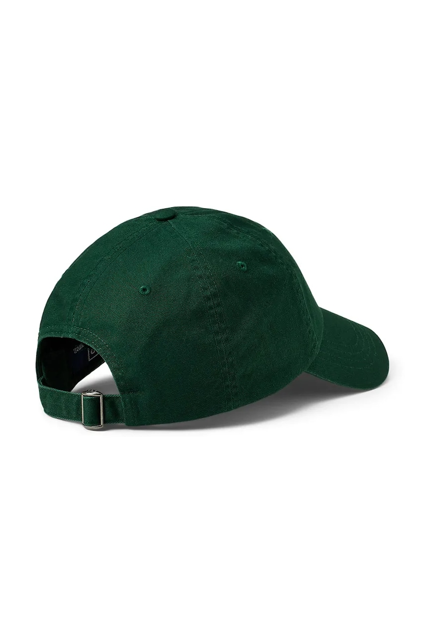Хлопковая кепка Polo Ralph Lauren цвет зелёный с аппликацией 710970541 Хлопковая кепка Polo Ralph Lauren цвет зелёный с аппликацией 710970541