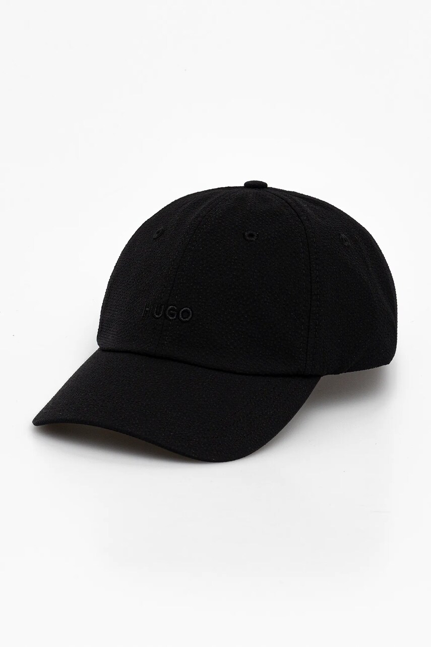 HUGO sapca culoarea negru, cu imprimeu, 50539537