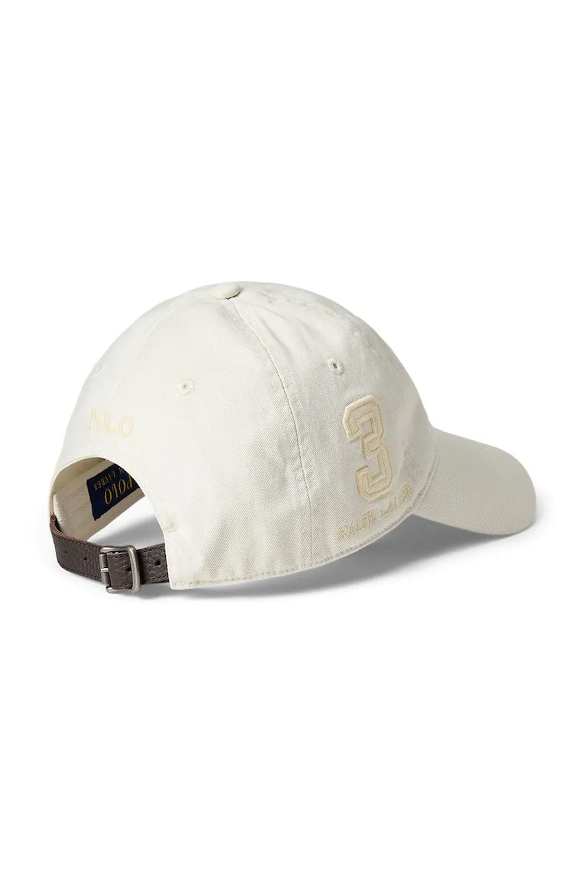 Хлопковая кепка Polo Ralph Lauren цвет бежевый однотонная 710957159 Хлопковая кепка Polo Ralph Lauren цвет бежевый однотонная 710957159