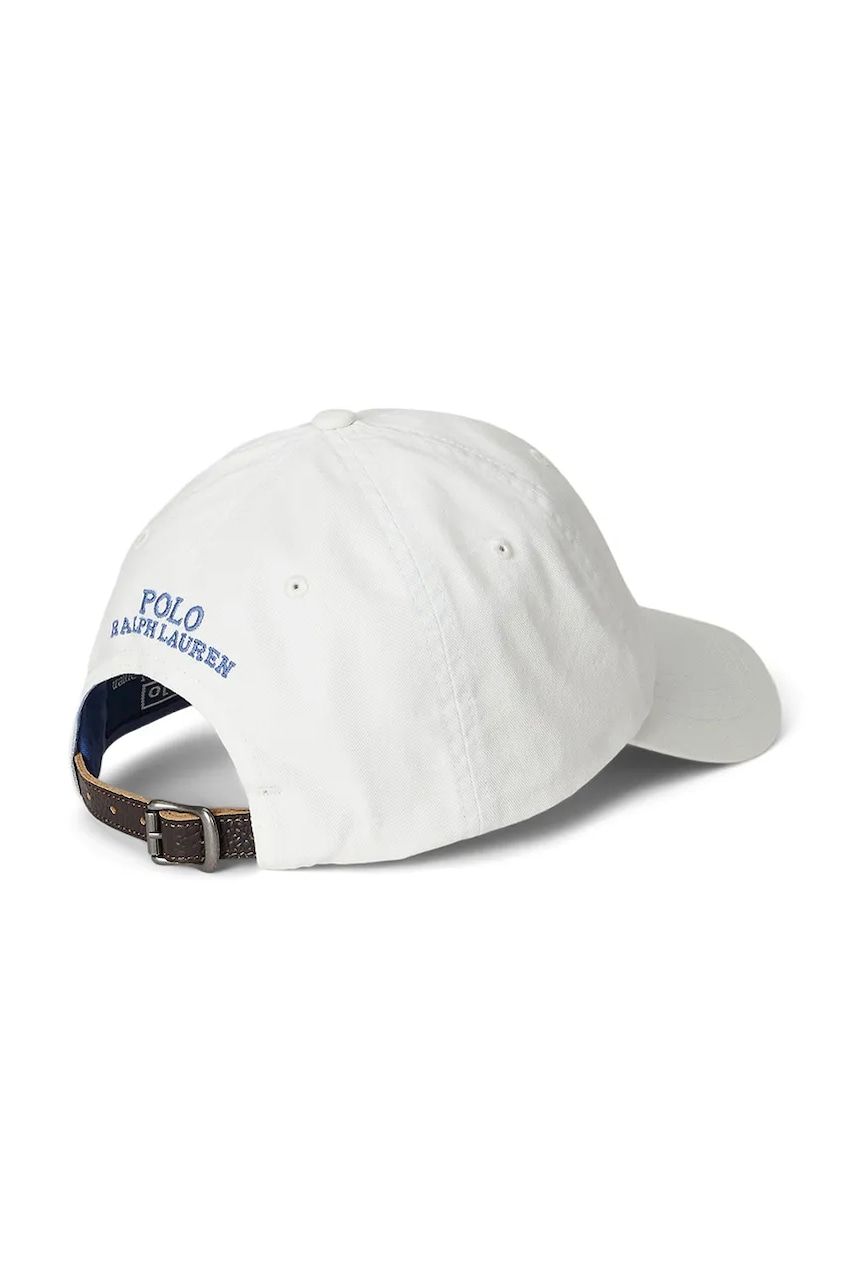 Хлопковая кепка Polo Ralph Lauren цвет бежевый с аппликацией 710963775 Хлопковая кепка Polo Ralph Lauren цвет бежевый с аппликацией 710963775