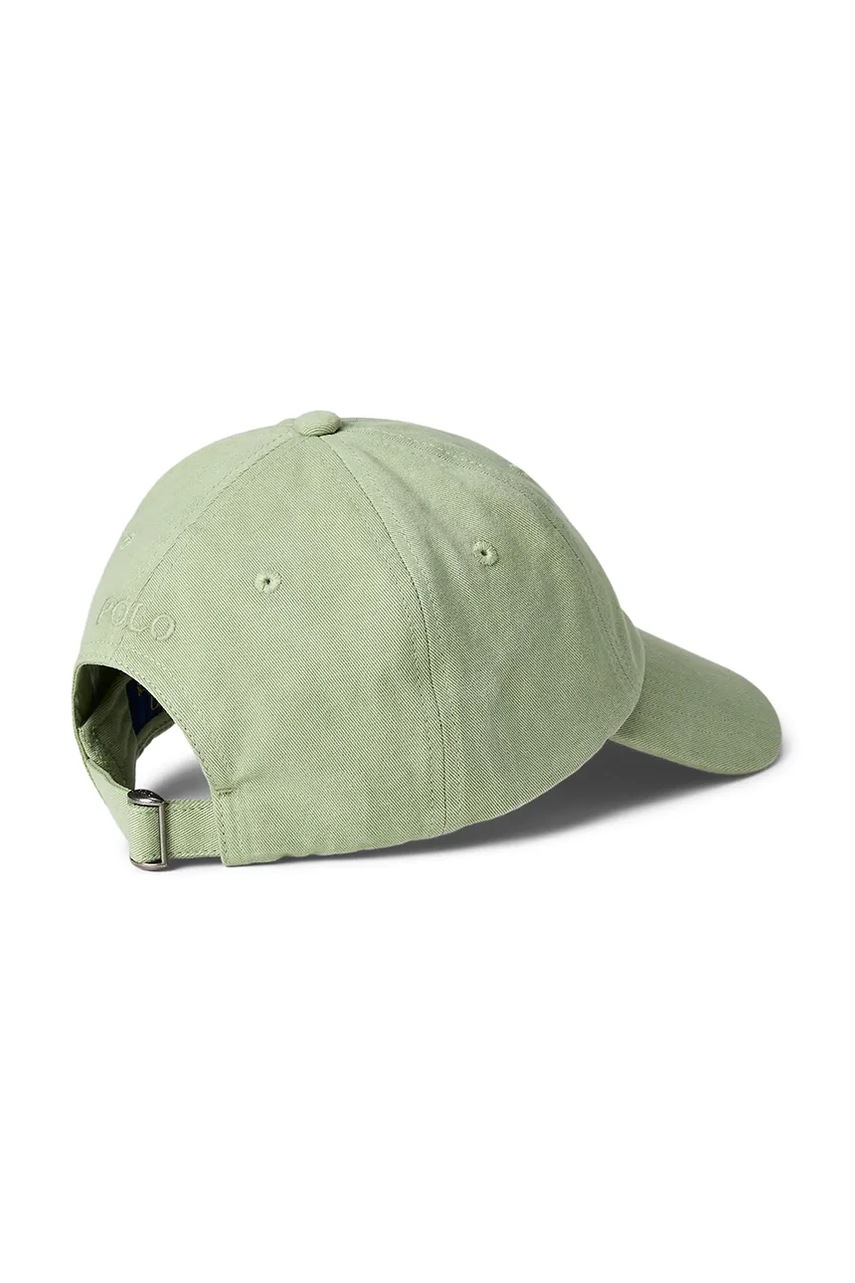 Хлопковая кепка Polo Ralph Lauren Cap цвет зелёный однотонная 710964764