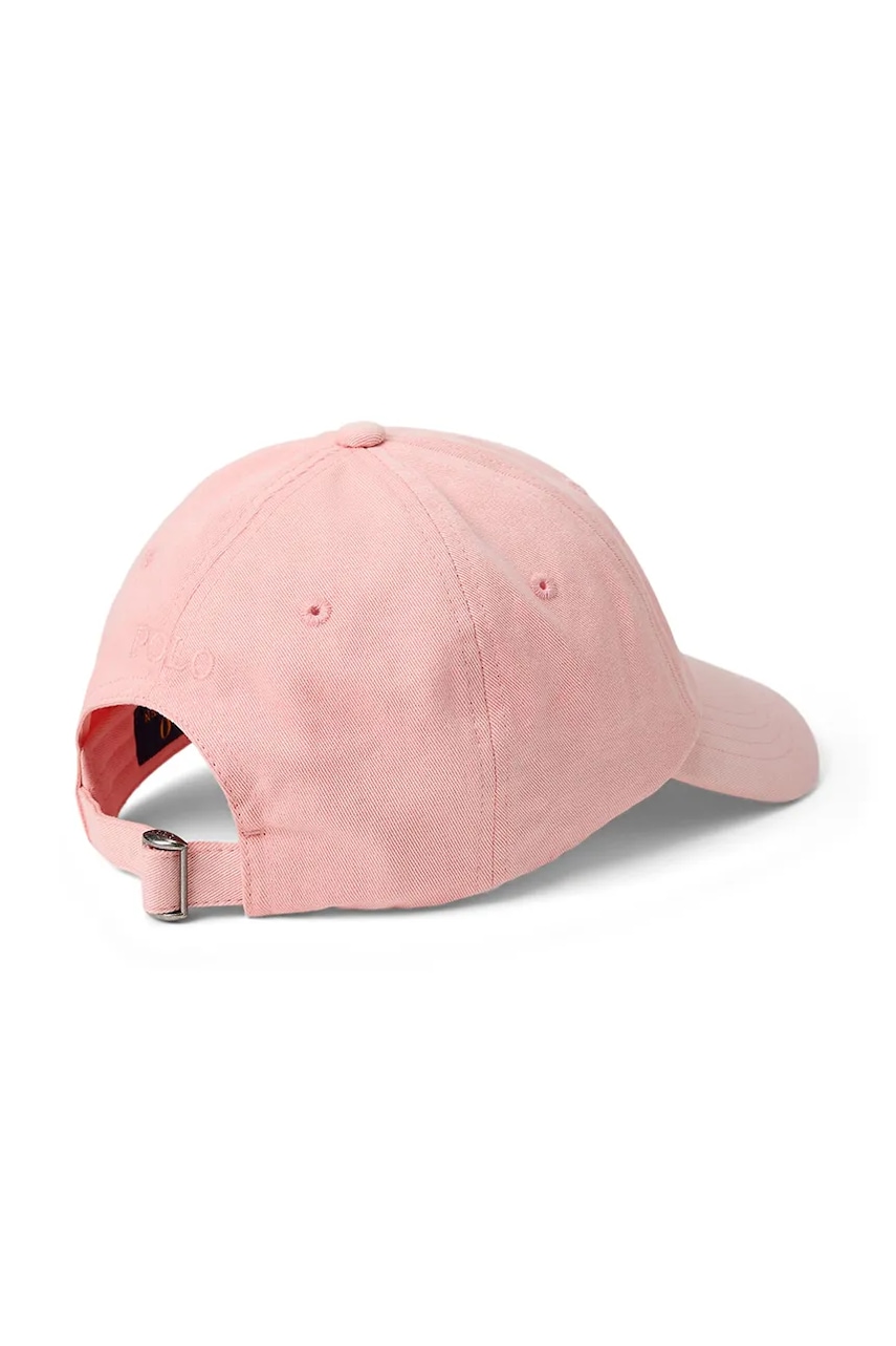 Хлопковая кепка Polo Ralph Lauren Cap цвет розовый однотонная 710964764 Хлопковая кепка Polo Ralph Lauren Cap цвет розовый однотонная 710964764