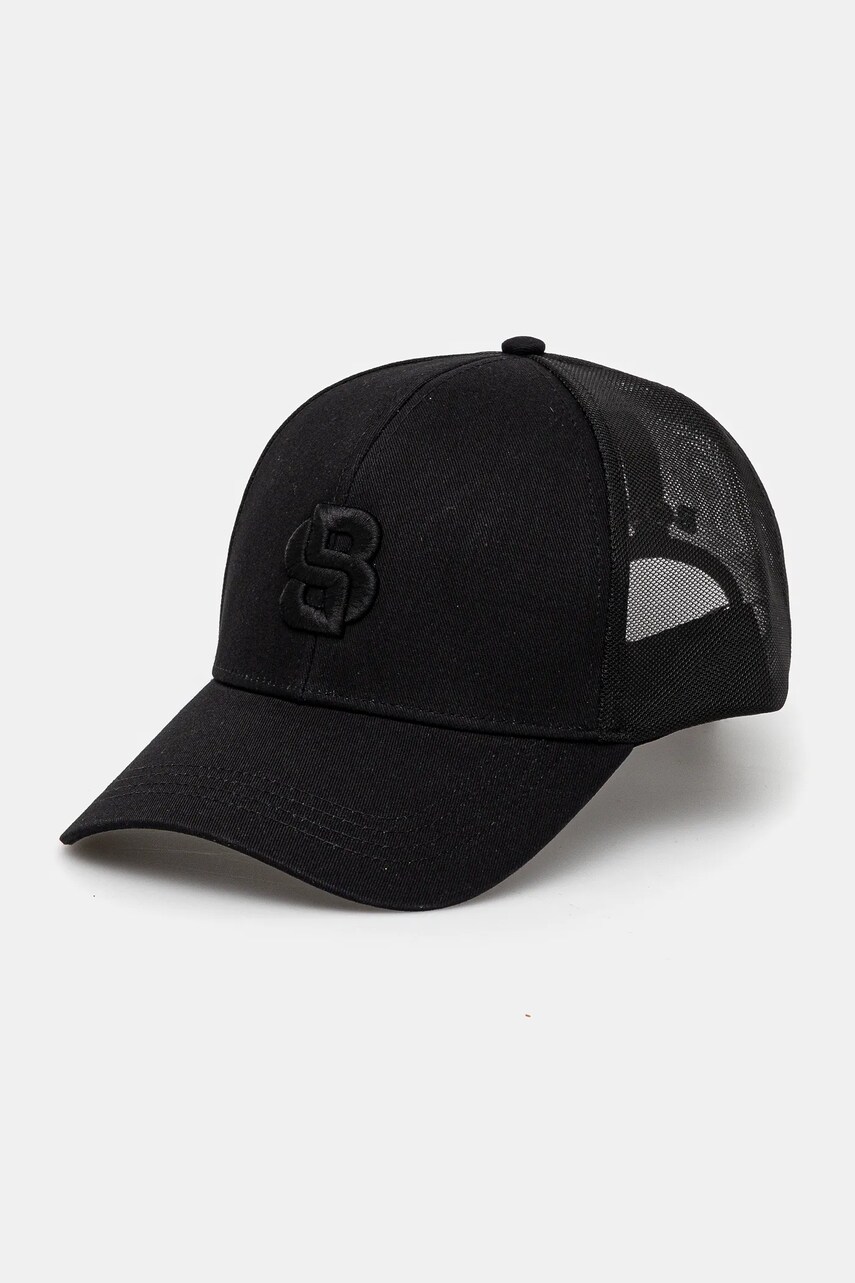 BOSS sapca culoarea negru, cu imprimeu, 50539784