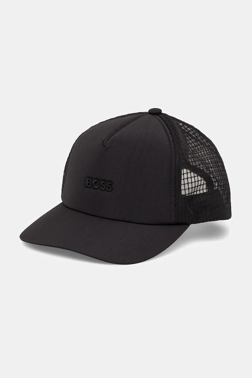 BOSS Orange șapcă culoarea negru, cu imprimeu, 50539472