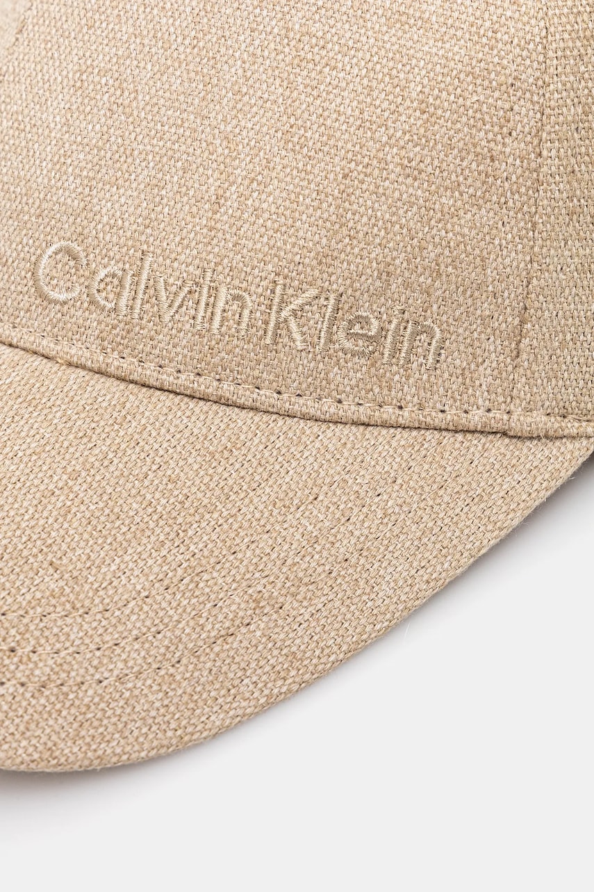 Кепка Calvin Klein цвет бежевый однотонная K50K512978 Кепка Calvin Klein цвет бежевый однотонная K50K512978