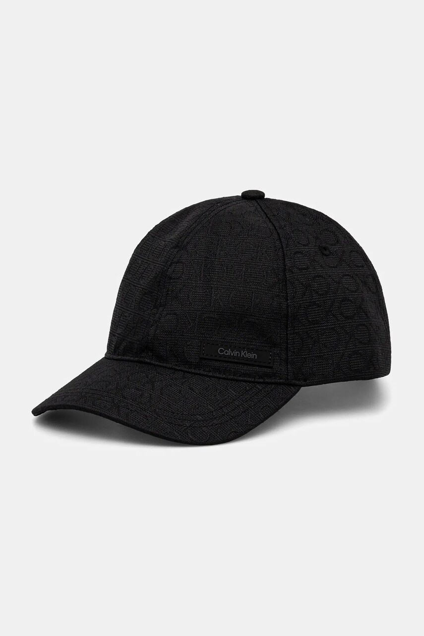 Levně Kšiltovka Calvin Klein černá barva, vzorovaná, K50K512983