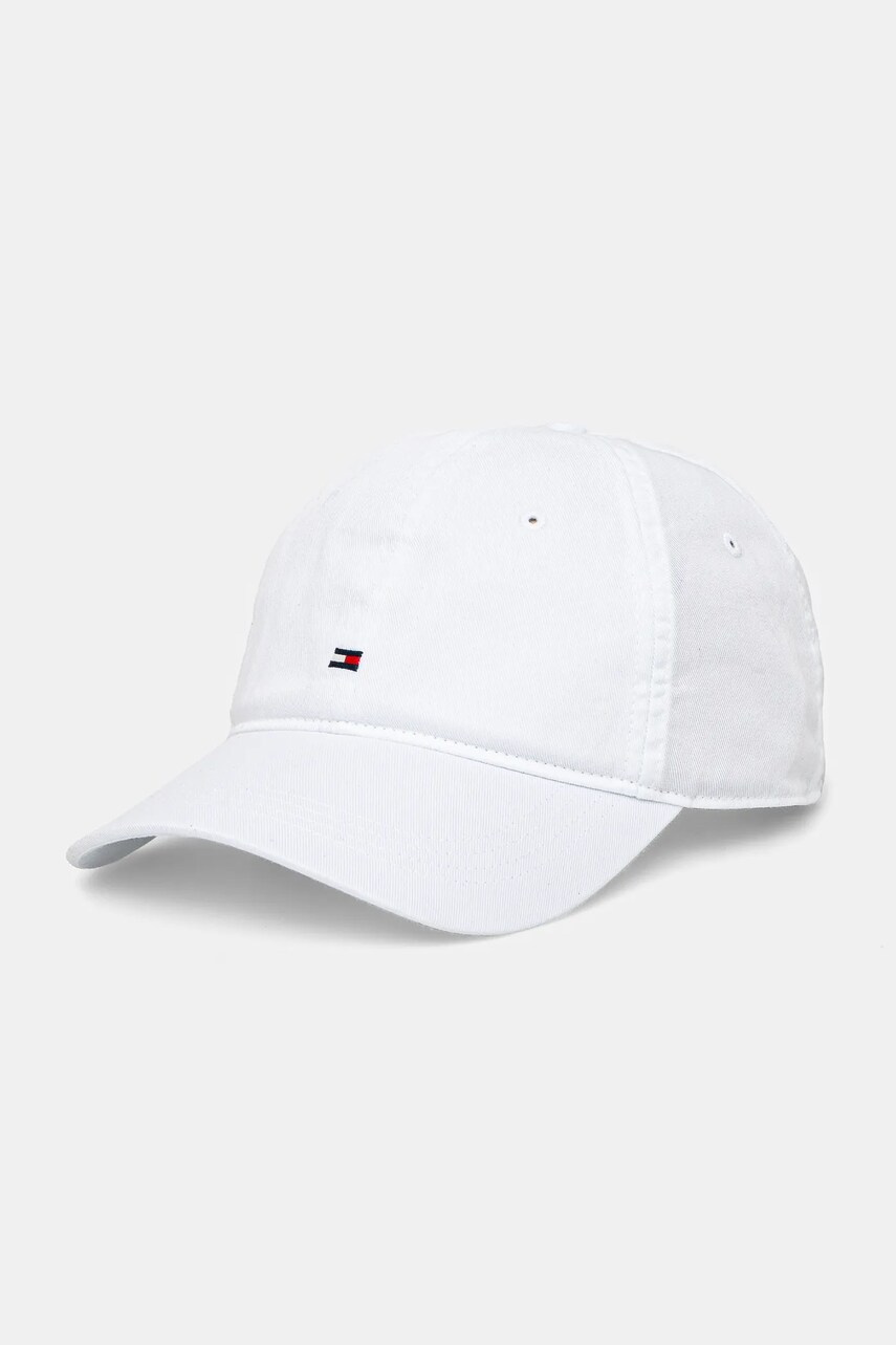 Levně Bavlněná baseballová čepice Tommy Hilfiger bílá barva, AM0AM13159