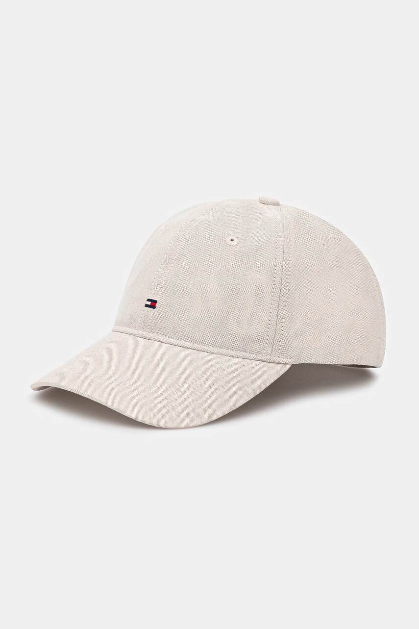 Levně Bavlněná baseballová čepice Tommy Hilfiger béžová barva, AM0AM13160