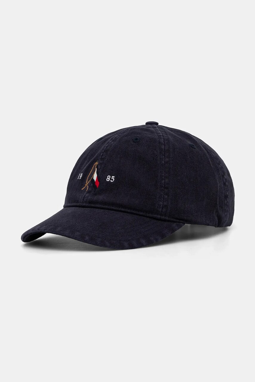 Levně Kšiltovka Tommy Hilfiger tmavomodrá barva, hladká, AM0AM13348