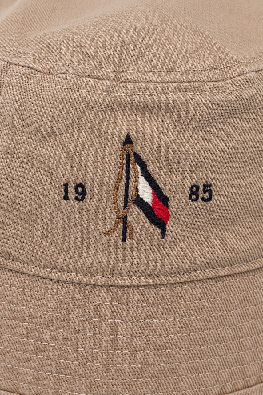 Шляпа из хлопка Tommy Hilfiger цвет зелёный хлопковое AM0AM13384 Шляпа из хлопка Tommy Hilfiger цвет зелёный хлопковое AM0AM13384