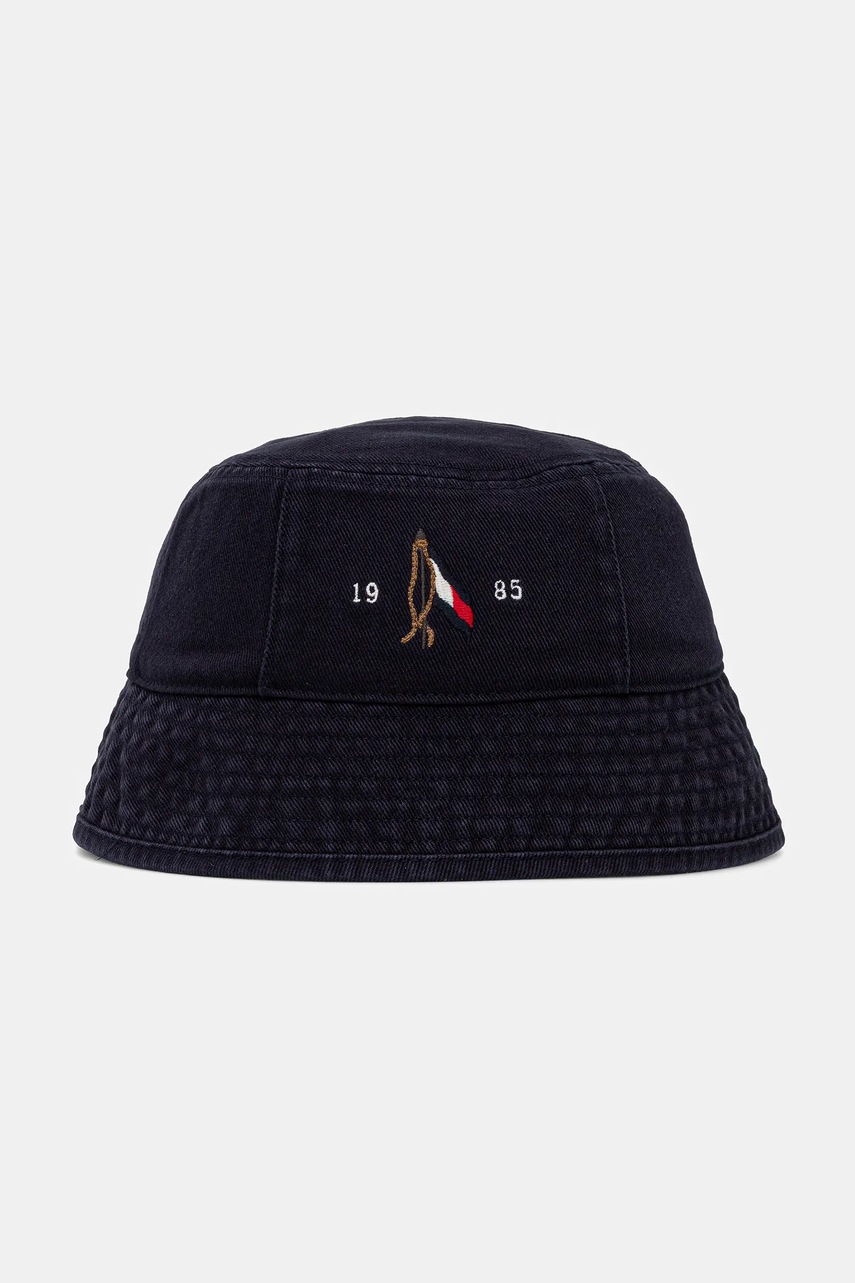 Levně Bavlněný klobouk Tommy Hilfiger tmavomodrá barva, AM0AM13384