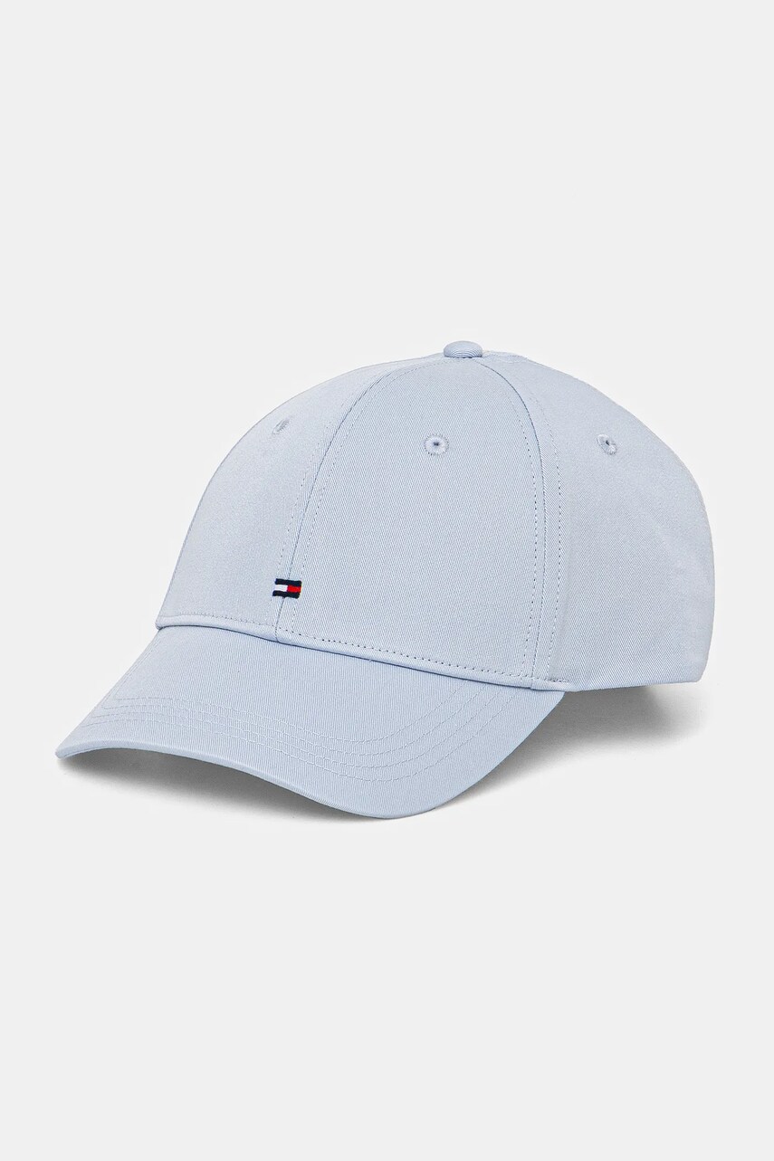 Levně Bavlněná baseballová čepice Tommy Hilfiger modrá barva, s aplikací, AM0AM13531