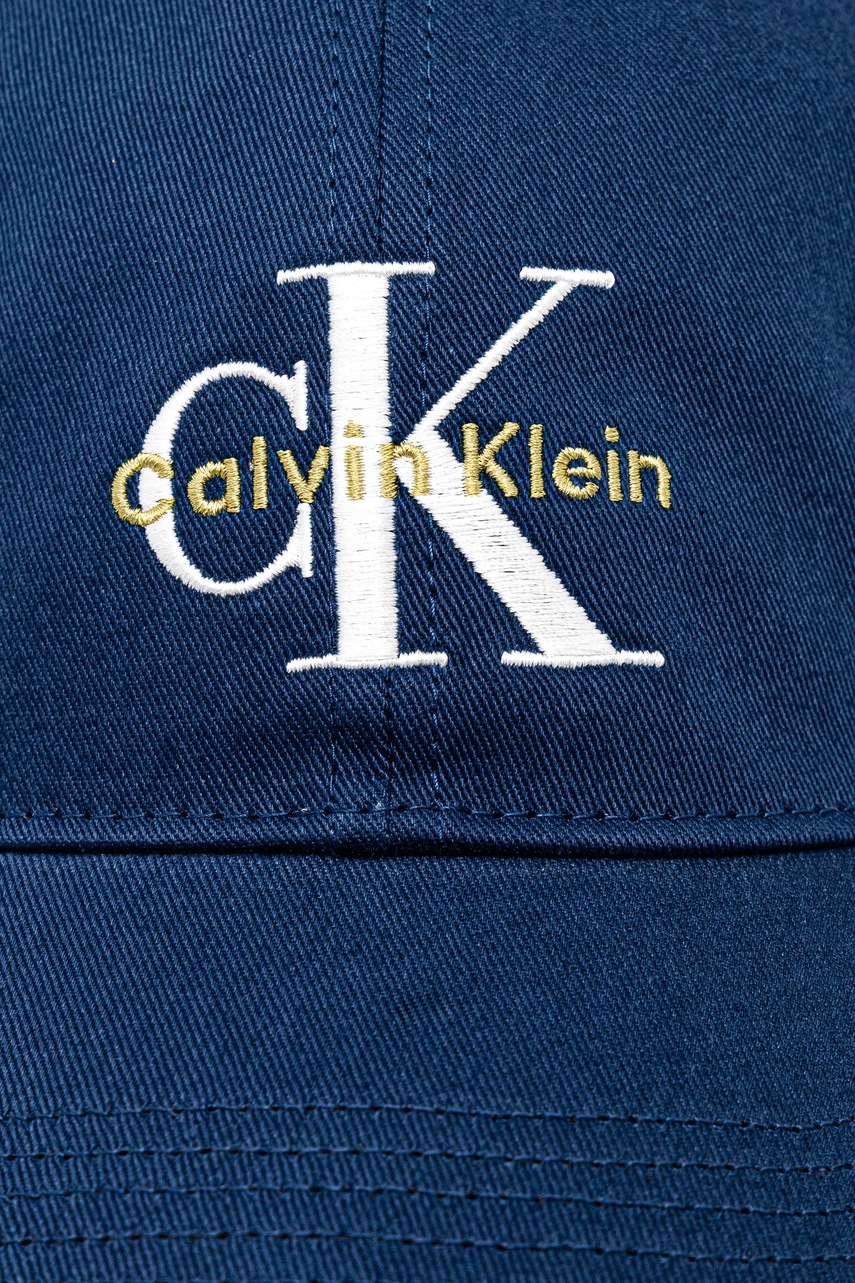 Хлопковая кепка Calvin Klein Jeans цвет фиолетовый с аппликацией LV04G5004G